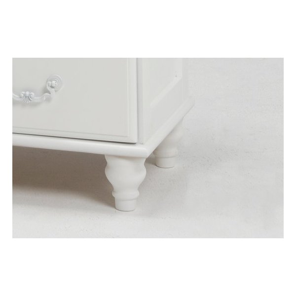 萩原 ハギハラチェスト 収納家具 幅80cm アンティーク調 ホワイト MCH-5771WH(2518898)代引不可