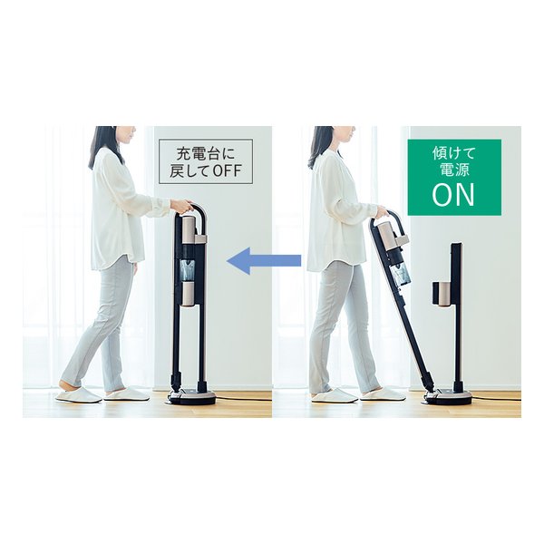 MITSUBISHI 三菱電機 ミツビシデンキコードレススティッククリーナー iNSTICK ZUBAQ 1.9kg/マットグランゴールド HC-JD2C-N(2661126)送料無料_3