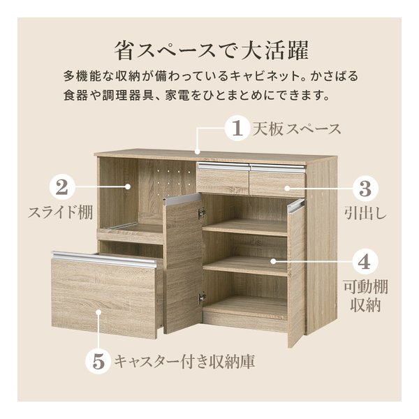 萩原 ハギハラキッチンカウンター 収納庫タイプ VKC-7156 幅118cm 2口コンセント付 ホワイト VKC-7156WH(2608685)代引不可