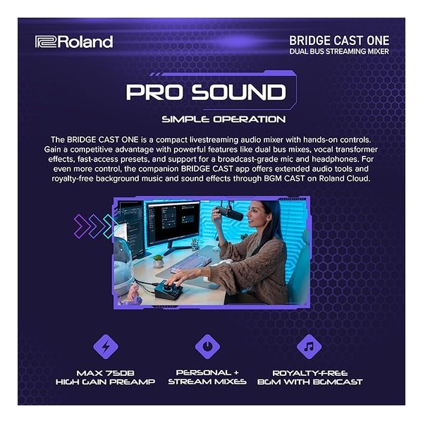 Roland ローランドBRIDGE CAST ONE ゲーミングミキサー BRC-ONE(2623344)送料無料_2