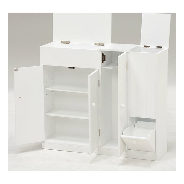 萩原 ハギハラトイレ収納ラック 幅60×奥行16×高さ52cm MTR-6118WH(2519197)代引不可_4