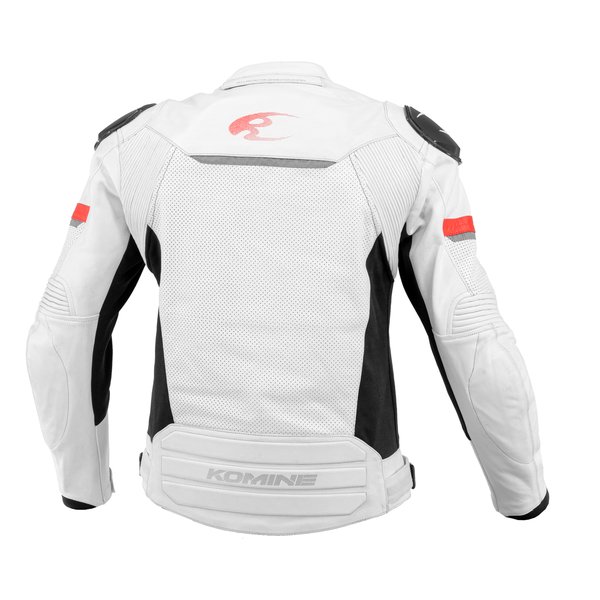 KOMINE コミネバイク用 春夏 LJ-539 Rスペックスポーツレザージャケット ホワイト メンズ Lサイズ LJ-539/WHITE/L(2589021)代引不可 送料無料_1