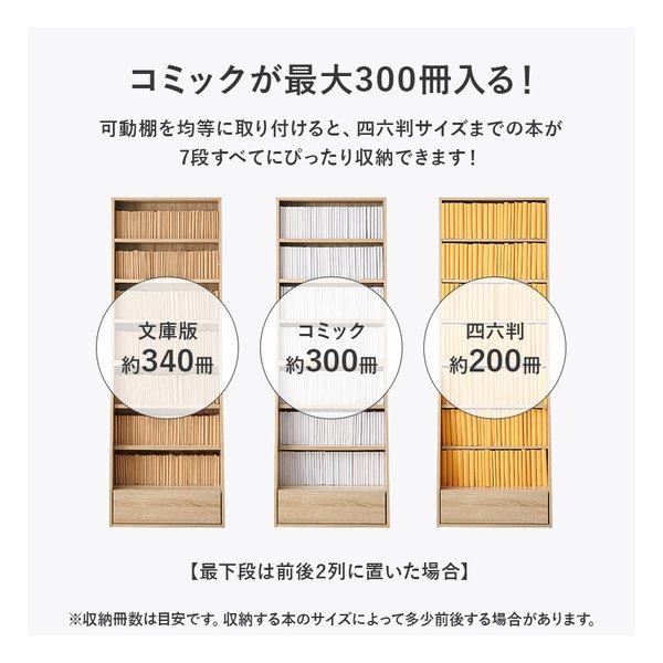 萩原 ハギハラブックラック 組立式 可動棚5枚 幅60×奥行30×高さ175cm ブラウン RCC-1906BR-S(2609294)代引不可_8