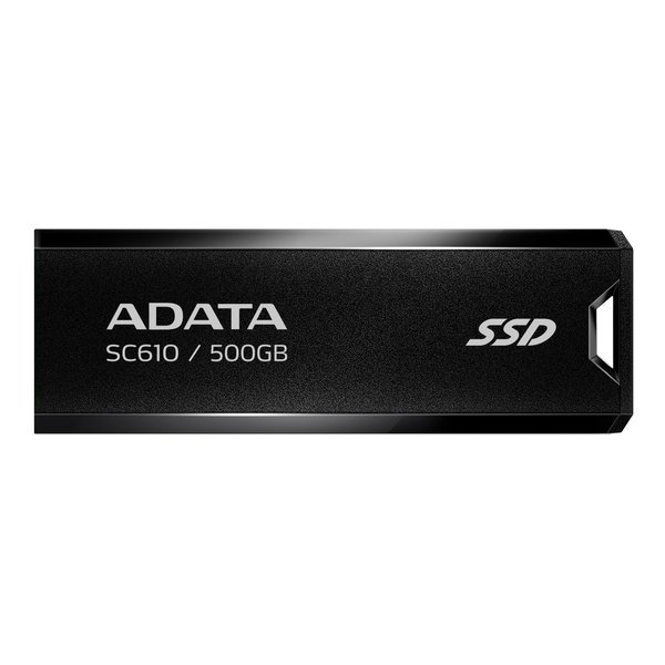 ADATA SC610 500GB 外付けSSDスティック - 最大550/500MB/秒 SuperSpeed USB 3.2 Gen 2 USB-A ソリッドステートフラッシュドライブ (SC610-500G-CBK/RD) ADATA USB3.2 Gen2 スティック型SSD 500GB SC610-500G-CBK⁄RD 1個