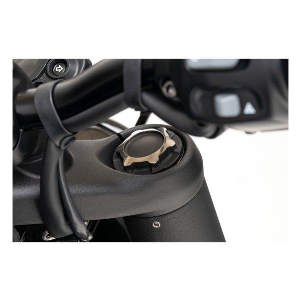 MOTONE CUSTOMS（モートーンカスタムズ）フロントフォークキャップ CAPOS アルミ ブラック/ポリッシュ MMU630(2635428)代引不可 送料無料_1