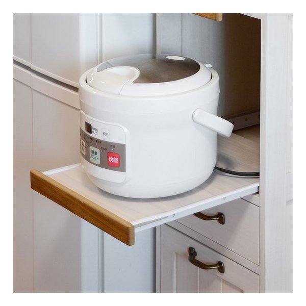 萩原 ハギハラキッチンラック 1段・ホワイトウォッシュ キャスター付き 幅30cm MUD-5900WS(2519282)代引不可_11