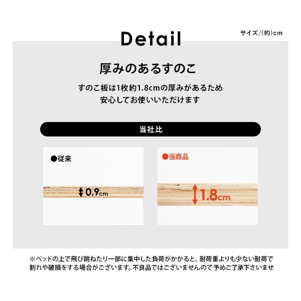 萩原 ハギハラ組立簡単 マットレス付セミダブルベッド ボンネルコイル/ウォッシュホワイト MB-5149SD-WS3301(2661239)代引不可_9