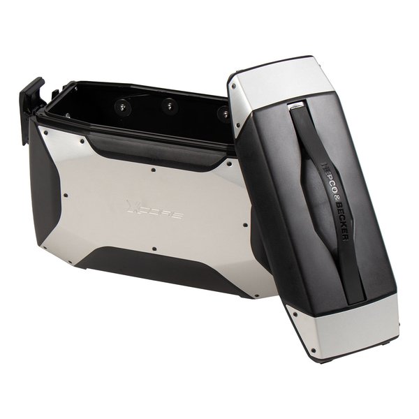 HEPCO&BECKER（ヘプコアンドベッカー）サイドケース Xコア C-Bowサイドキャリア用 左右セット ブラック/シルバー 6102950000(2631462)代引不可 送料無料_5