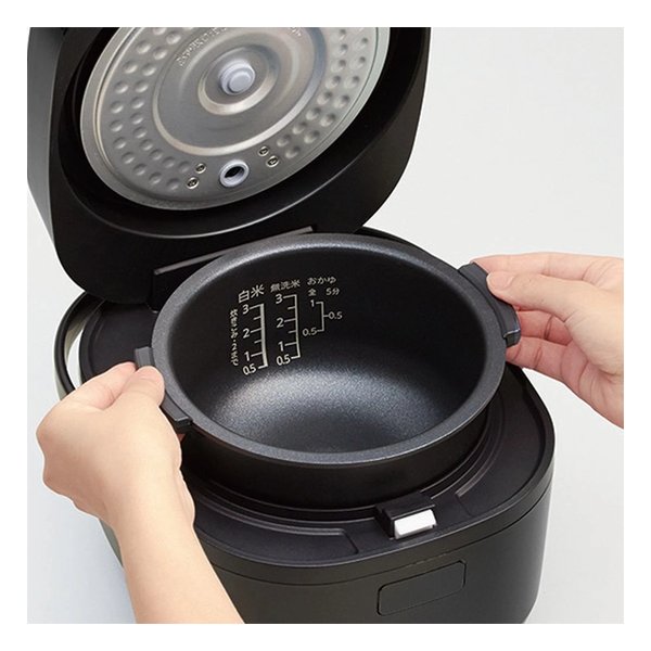 SHARP シャープジャー炊飯器 3合炊き/3mm圧釜/ブラック系 KS-CF05E-B(2653614)送料無料_4