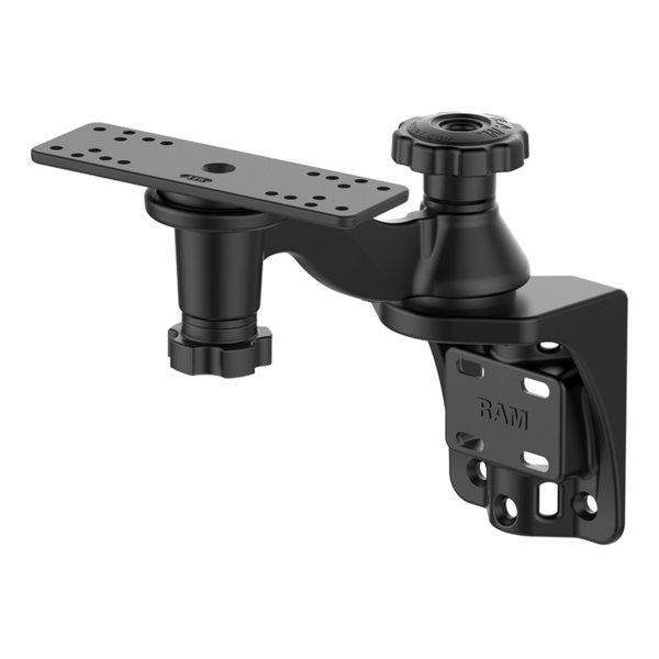 RAM MOUNTS ラムマウント魚探マウント M セット バーチカルベース スイング式 プレートサイズ158.7x50.8mm RAM-109VU(2635695)代引不可 送料無料
