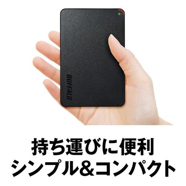 BUFFALO バッファローポータブルHDD 1.0TB ブラック HD-NRPCF1.0-BB(2440153)送料無料_1