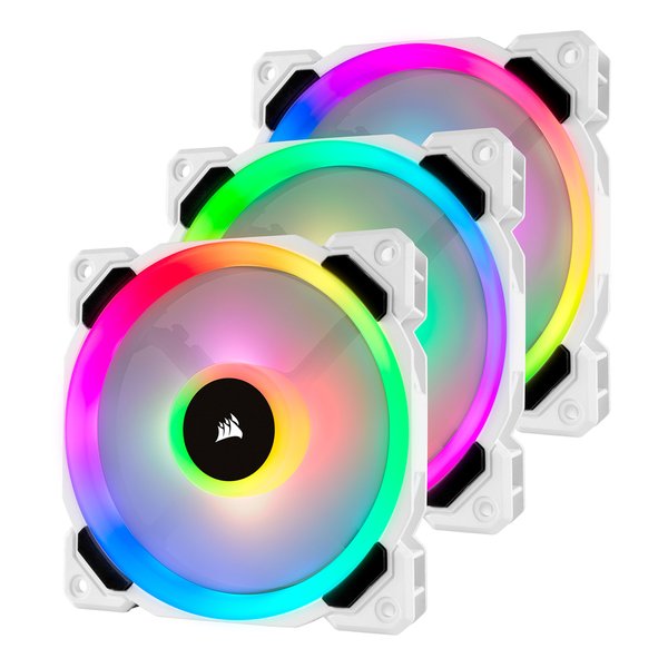 CORSAIR コルセアLL120 RGB -White- Triple Pack PCケースファン 12cm FN1280 CO-9050092-WW(2468854)代引不可 送料無料