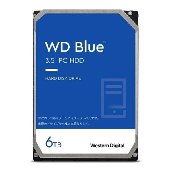 Western Digital ウエスタンデジタルWD Blue 内蔵ハードディスク 6TB 3.5インチHDD WD60EZAX(2564337)送料無料