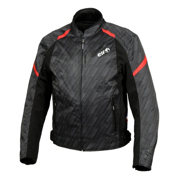 elf エルフエルフ elf EJ-W114 ファーチレスポルトジャケット ブラック&レッド Lサイズ EJ-W114 BK&RD L(2540098)送料無料