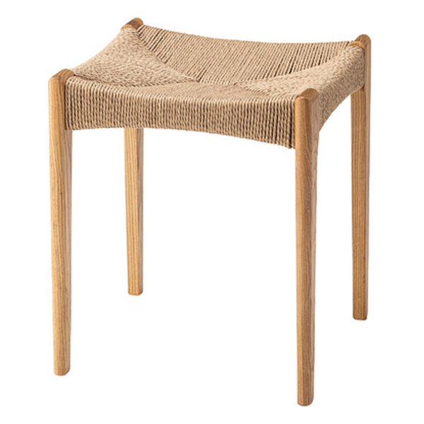 東谷 アズマヤペーパーコードスツール ナチュラル 幅40×奥行き40×高さ46×座面高45cm ACE-75NA(2559715)代引不可