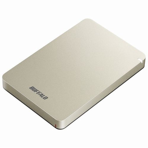 BUFFALO バッファローポータブルHDD 1TB ゴールド HD-PGF1.0U3-GLA(2472038)送料無料