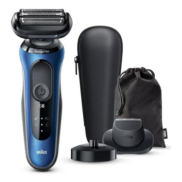 BRAUN ブラウン電気シェーバー シリーズ6 3枚刃/充電式/ブルー 61-B4200CS(2558102)送料無料 12,735円