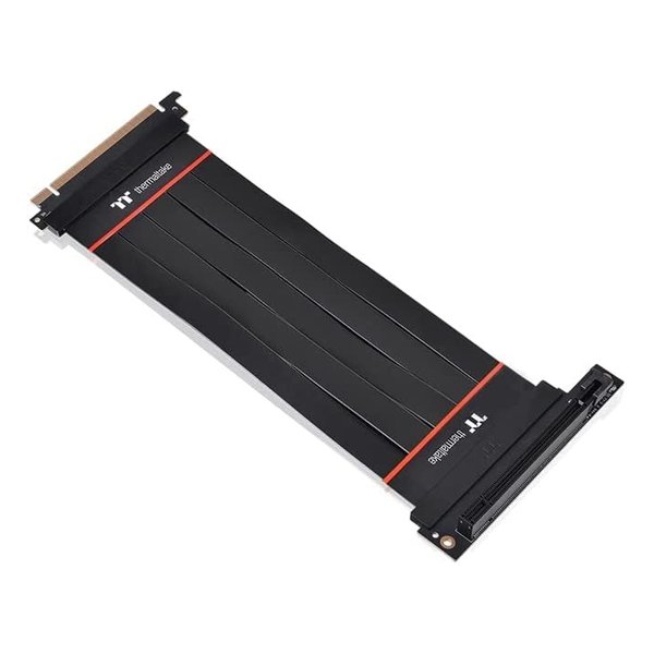 thermaltake サーマルテイク90度アダプター付きライザーケーブルPCI Express Extender 90°Cable PCI-E4.0 200mm AC-060-CO1OTN-C2(2573457)代引不可 送料無料