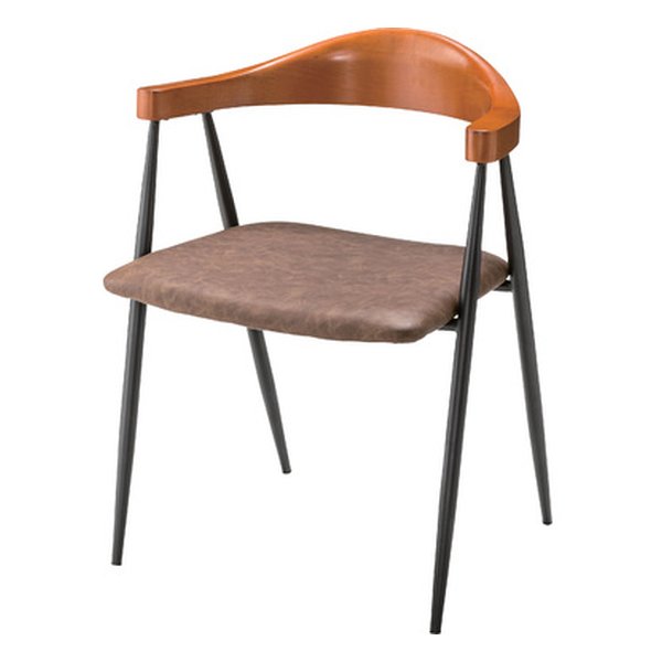 東谷 アズマヤアームチェア ブラウン 幅56×奥行き52.5×高さ73.5×座面高44cm TEC-63(2560272)代引不可