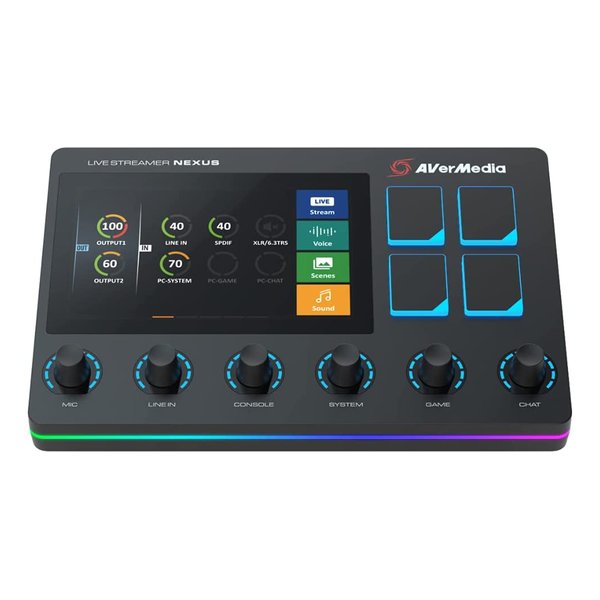AVerMedia アバーメディアLive Stream NEXUS オーディオミキサー & 配信者向けコントロールセンター AX310(2510111)代引不可 送料無料