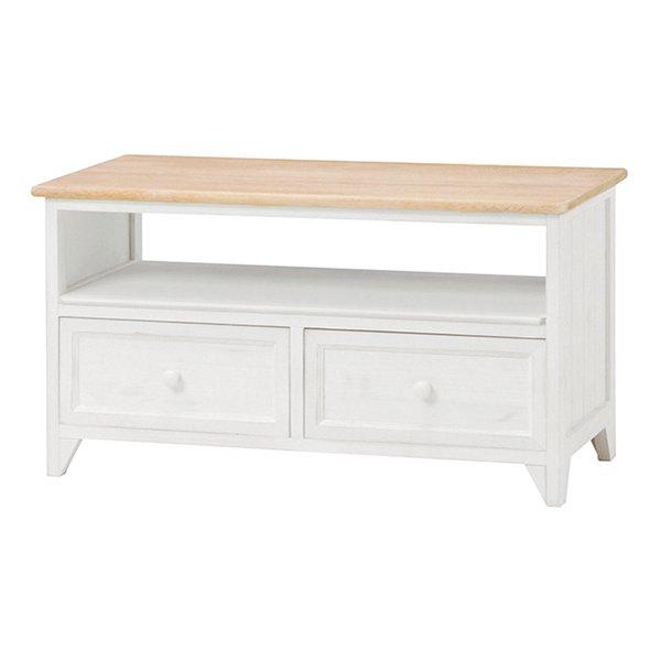 萩原 ハギハラTV台 フレンチカントリーテレビボード アンティークホワイト 幅74×奥行34×高さ40cm MTV-5272NAW(2519231)代引不可