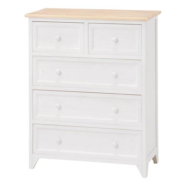 萩原 ハギハラチェスト フレンチカントリーチェスト ホワイト 幅60×奥行31×高さ76cm MCH-5276NAW(2518852)代引不可