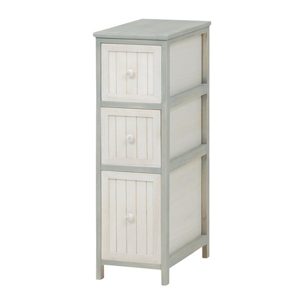 萩原 ハギハラチェスト シャビーウッドファニチャー 幅25cm 3段 MCH-5671(2518883)代引不可