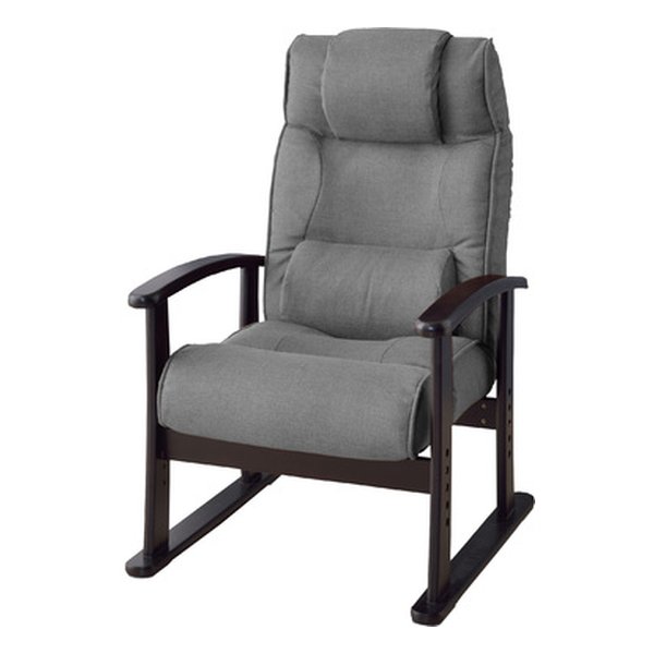 東谷 アズマヤ楽々チェア グレー 幅57×奥行き60-108×高さ64×座面高31/34/37/40cm RKC-38GY(2560185)代引不可 14,797円