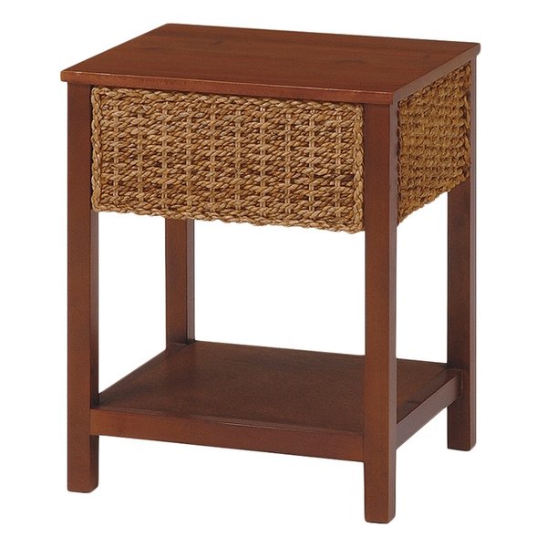 萩原 ハギハラアジアン サイドテーブル 引き出し リゾート マホガニー 幅40×奥行35×高さ50cm RT-1982NA(2519823)代引不可