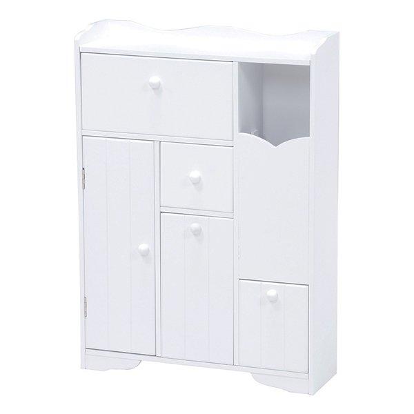 萩原 ハギハラトイレ収納ラック ホワイト 幅45cm MTR-6550WH(2519206)代引不可