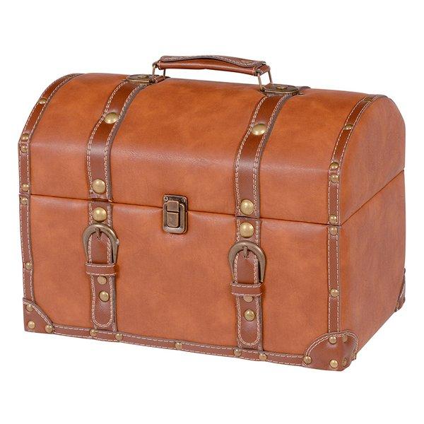 萩原 ハギハラチェスター トランク ライトブラウン 収納ボックス 幅34cm MUD-6010LBR(2519286)代引不可