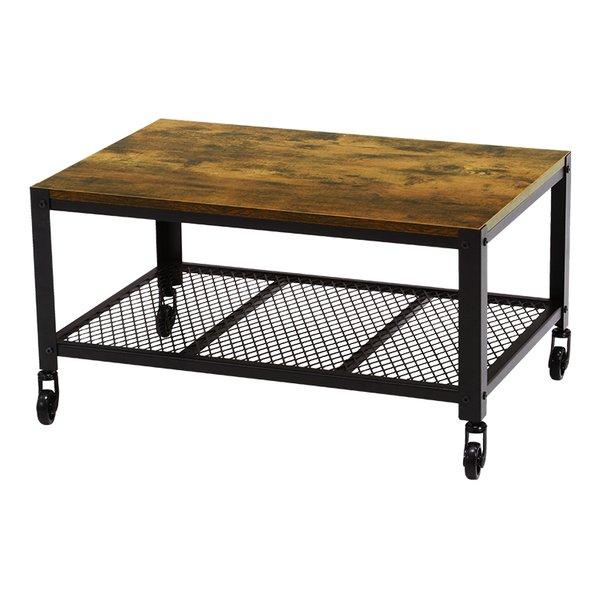 萩原 ハギハラテーブル 75×50cm ナチュラル レトロ ウッドテーブル ブラウン 男前インテリア KT-3763(2518431)代引不可