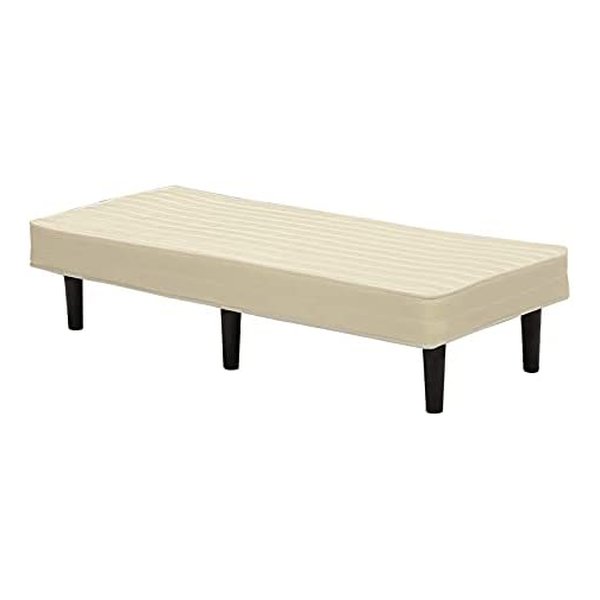萩原 ハギハラボンネルコイルマットレスベッド アイボリー セミシングルショート KMB-3105SSS-WH(2529737)代引不可