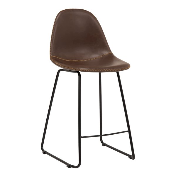 萩原 ハギハラバーチェア 高さ93.5×座面高60cm ダークブラウン LC-4535DBR(2536436)代引不可