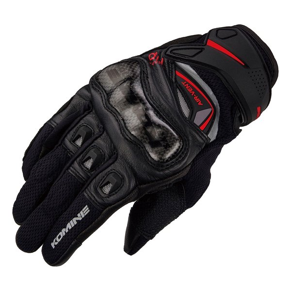 KOMINE コミネGK-224 CARBON P LEATHER MGLV BLK L 06-224/BK/L(2478361)代引不可 送料無料