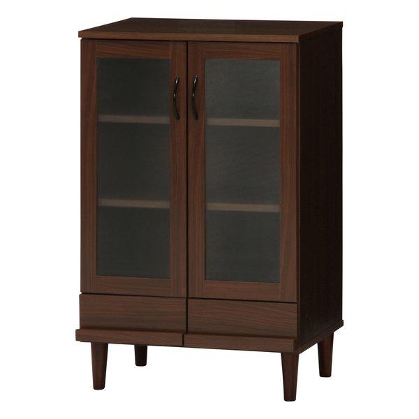 不二貿易 フジボウエキカップボード 幅60cm ダークブラウン Brace(2542565)代引不可