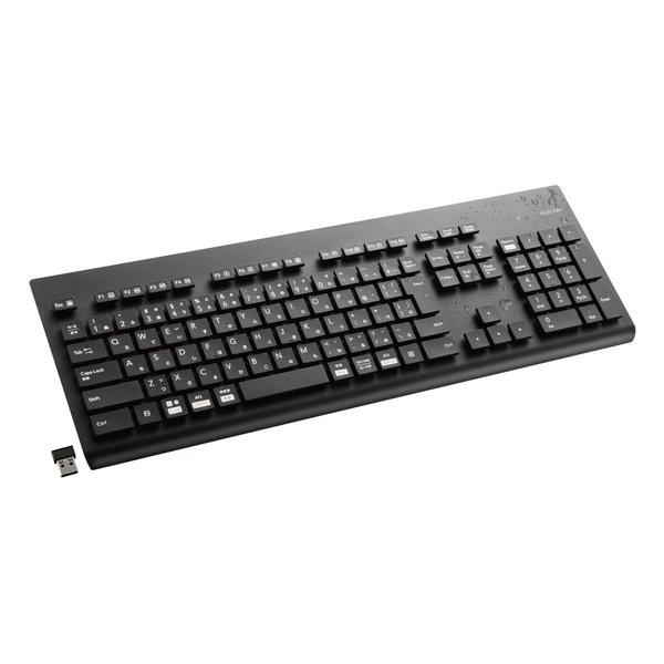 ELECOM エレコム洗える 抗菌 キーボード ブラック ワイヤレス /USB TK-WS02DMKBK(2544261)送料無料