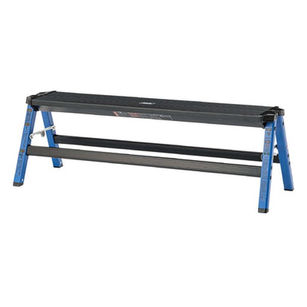 東谷 アズマヤステップワイドスツール ブルー 幅90×奥行き28×高さ29cm PC-704BL(2565178)代引不可