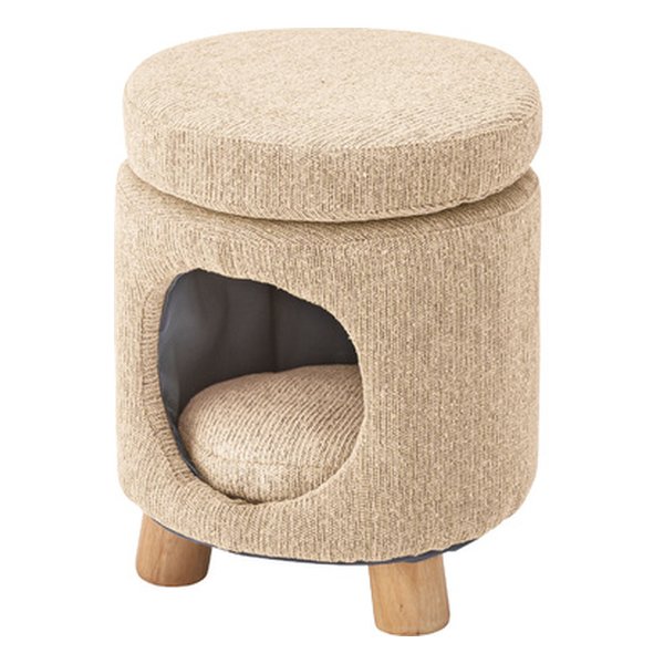 東谷 アズマヤペットスツール ベージュ 幅33×奥行き33×高さ41cm PET-61BE(2565199)代引不可