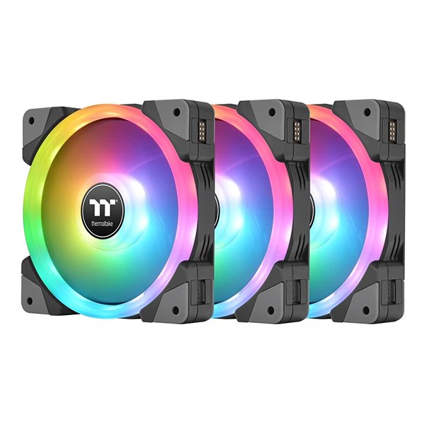 thermaltake サーマルテイクPCケースファン 140mm SWAFAN EX14 RGB 3-Fan Pack CL-F144-PL14SW-A CL-F144-PL14SW-A(2573274)代引不可 送料無料