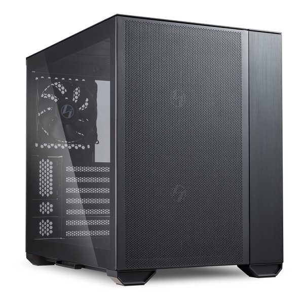 LIAN LI リアンリーO11 AIR MINI BLACK 3面メッシュパネル 3.5インチHDD4基搭載可能 O11AMX black(2516967)送料無料