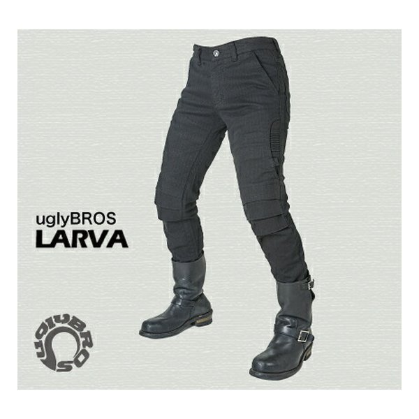 ROUGH&ROAD ラフアンドロードUB モトパンツ LARVA BK-34インチ UB0016BK4(2491726)代引不可 送料無料