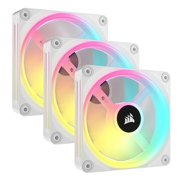 CORSAIR コルセアPWMファン iCUE LINK QX120 RGB WHITE Starter Kit ホワイト CO-9051006-WW CO-9051006-WW(2579799)送料無料