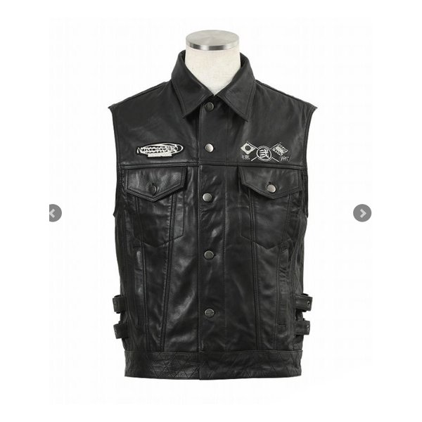 弐黒堂 Nikokudo ニコクドウWBJN-90 ミッドナイトライドレザーベスト