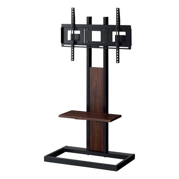 ハヤミ工産 Hayami Industry壁寄テレビスタンド 〜65V型対応 ブラック ダークブラウン木目 KF-260B(2566186)代引不可 送料無料