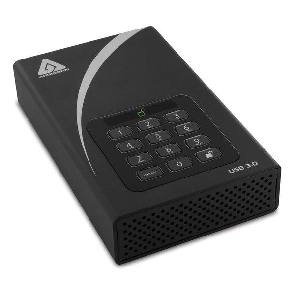 Apricorn アプリコーン外付けHDD Aegis Padlock DT - USB 3.0 Desktop Drive ADT-3PL ADT-3PL256-8000 R2(2573519)代引不可 送料無料
