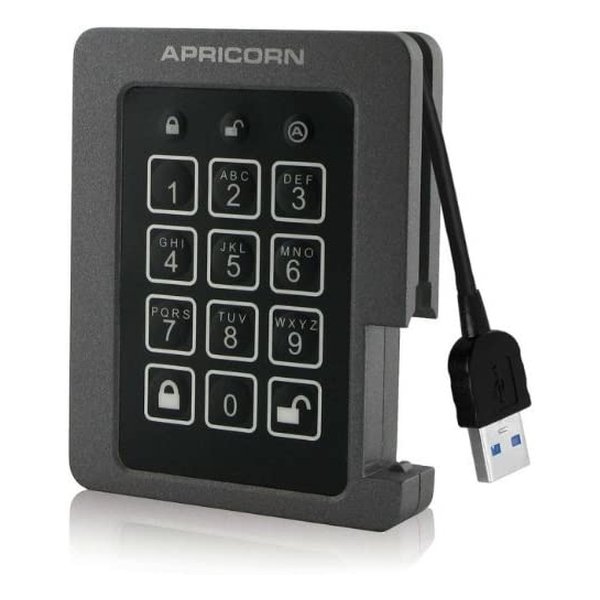 Apricorn アプリコーン外付けSSD ポータブル Aegis Padlock SSD - USB 3.0 ASSD-3PL256-480F ASSD-3PL256-480F(2573535)代引不可 送料無料