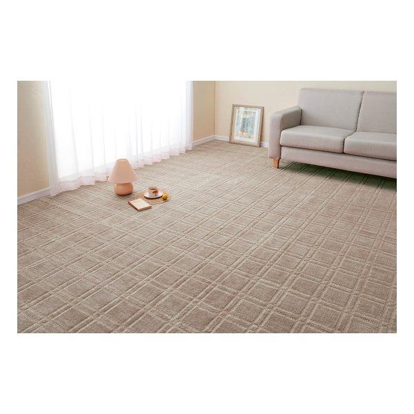 萩原 ハギハラ平織カーペット シオン 抗菌 防臭 カット可 江戸間3帖 約176×261cm グレー 600098630(2582560)代引不可