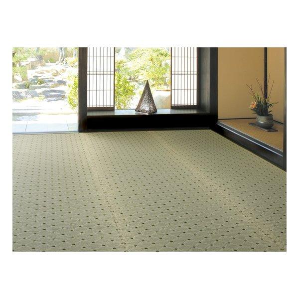 萩原 ハギハラ国産い草カーペット ダイヤ 抗カビ 袋織 本間8帖 約382×382cm グリーン 81606780(2582869)代引不可