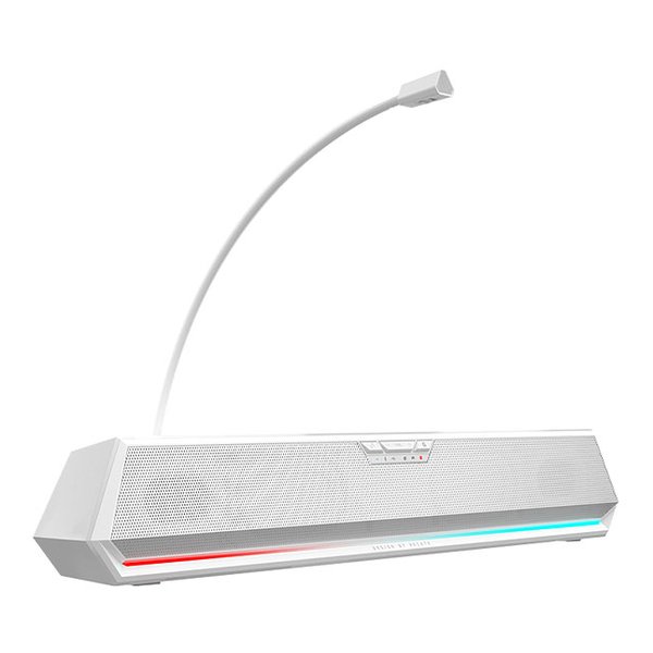 Edifire エディファイアHECATE バーチャル7.1サラウンドゲーミングスピーカー ホワイト ED-G1500BAR-WH(2588225)送料無料